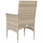 Preview: Gartenstühle mit Kissen 2 Stk. Hellgrau Poly Rattan