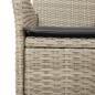 Preview: Gartenstühle mit Kissen 2 Stk. Hellgrau Poly Rattan