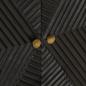 Preview: Sideboard Schwarz 55x30x76 cm Massivholz Mango und Eisen