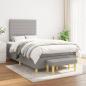 Preview: Boxspringbett mit Matratze Hellgrau 120x190 cm Stoff