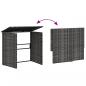 Preview: Gartensofa in L-Form mit Tisch und Kissen Grau Poly Rattan