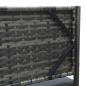 Preview: Gartensofa in L-Form mit Tisch und Kissen Grau Poly Rattan