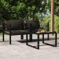 Preview: ARDEBO.de - 3-tlg. Garten-Lounge-Set mit Kissen Aluminium Anthrazit