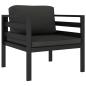 Preview: 3-tlg. Garten-Lounge-Set mit Kissen Aluminium Anthrazit