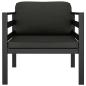 Preview: 3-tlg. Garten-Lounge-Set mit Kissen Aluminium Anthrazit