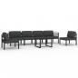 Preview: 7-tlg. Garten-Lounge-Set mit Kissen Aluminium Anthrazit