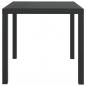Preview: 3-tlg. Garten-Essgruppe mit Kissen Poly Rattan Schwarz