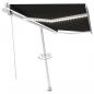 Preview: Markise Automatisch mit LED & Windsensor 400x300 cm Anthrazit