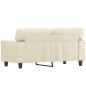Preview: 2-Sitzer-Sofa Creme 120 cm Kunstleder