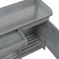 Preview: Pflanztisch mit Schrank Grau 110,5x45x124,5 cm Massivholz Tanne