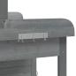 Preview: Pflanztisch mit Schrank Grau 110,5x45x124,5 cm Massivholz Tanne