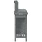 Preview: Pflanztisch mit Schrank Grau 110,5x45x124,5 cm Massivholz Tanne