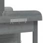 Preview: Pflanztisch mit Schrank Grau 110,5x45x124,5 cm Massivholz Tanne