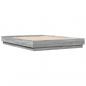 Preview: Bettgestell Grau Sonoma 140x200 cm Holzwerkstoff