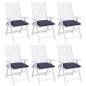 Preview: ARDEBO.de - Stuhlkissen 6 Stk. Marineblau 40x40x7 cm Oxford-Gewebe