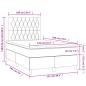 Preview: Boxspringbett mit Matratze & LED Dunkelgrün 120x190 cm Samt