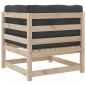 Preview: 5-tlg. Garten-Sofagarnitur mit Kissen Massivholz Kiefer
