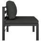 Preview: Gartensofa 3-Sitzer mit Kissen Aluminium Anthrazit