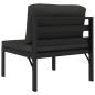 Preview: Gartensofa 3-Sitzer mit Kissen Aluminium Anthrazit