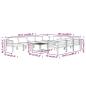 Preview: 11-tlg. Garten-Lounge-Set mit Kissen Aluminium Anthrazit