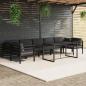 Preview: ARDEBO.de - 8-tlg. Garten-Lounge-Set mit Kissen Aluminium Anthrazit