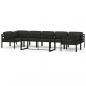 Preview: 8-tlg. Garten-Lounge-Set mit Kissen Aluminium Anthrazit