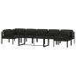 Preview: 8-tlg. Garten-Lounge-Set mit Kissen Aluminium Anthrazit