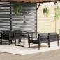 Preview: ARDEBO.de - 5-tlg. Garten-Lounge-Set mit Kissen Aluminium Anthrazit