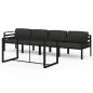 Preview: 5-tlg. Garten-Lounge-Set mit Kissen Aluminium Anthrazit