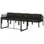 Preview: 5-tlg. Garten-Lounge-Set mit Kissen Aluminium Anthrazit