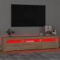 Preview: TV-Schrank mit LED-Leuchten Sonoma-Eiche 180x35x40 cm