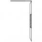 Preview: Duschwand mit Ablage für Walk-In-Dusche Schwarz 80x195 cm ESG