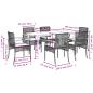 Preview: 7-tlg. Garten-Essgruppe mit Kissen Beige Poly Rattan
