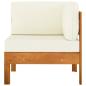 Preview: 9-tlg. Garten-Lounge-Set mit Creme Auflagen Massivholz Akazie