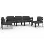 Preview: 5-tlg. Garten-Lounge-Set mit Kissen Aluminium Anthrazit