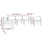 Preview: 5-tlg. Garten-Lounge-Set mit Kissen Aluminium Anthrazit