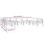Preview: 9-tlg. Garten-Lounge-Set mit Kissen Aluminium Anthrazit