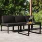 Preview: ARDEBO.de - 4-tlg. Garten-Lounge-Set mit Kissen Aluminium Anthrazit