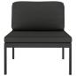 Preview: 4-tlg. Garten-Lounge-Set mit Kissen Aluminium Anthrazit