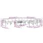 Preview: 11-tlg. Garten-Lounge-Set mit Kissen Aluminium Anthrazit