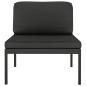 Preview: 6-tlg. Garten-Lounge-Set mit Kissen Aluminium Anthrazit