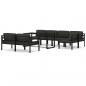 Preview: 8-tlg. Garten-Lounge-Set mit Kissen Aluminium Anthrazit