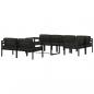 Preview: 8-tlg. Garten-Lounge-Set mit Kissen Aluminium Anthrazit