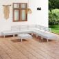 Preview: ARDEBO.de - 8-tlg. Garten-Lounge-Set Massivholz Kiefer Weiß