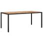 Preview: 7-tlg. Garten-Essgruppe mit Kissen Schwarz Poly Rattan