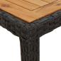 Preview: 7-tlg. Garten-Essgruppe mit Kissen Schwarz Poly Rattan