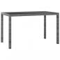 Preview: 3-tlg. Garten-Essgruppe mit Kissen Poly Rattan Grau