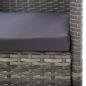 Preview: 7-tlg. Garten-Essgruppe mit Kissen Anthrazit Poly Rattan