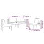 Preview: 4-tlg. Garten-Lounge-Set mit Kissen Aluminium Anthrazit