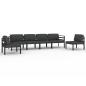 Preview: 6-tlg. Garten-Lounge-Set mit Kissen Aluminium Anthrazit